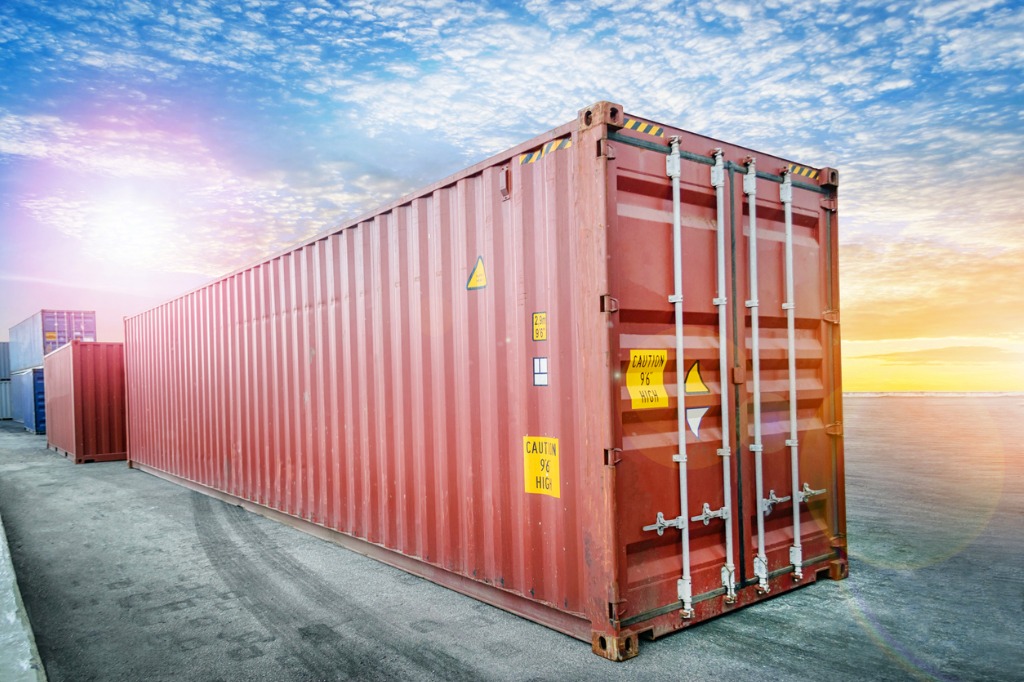 Storage Container in sunset